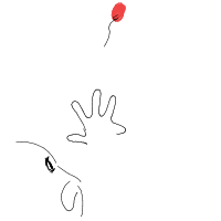 balloon floating away drawing by mars in Artbitrator