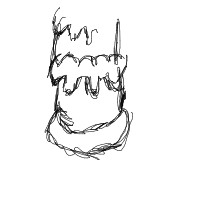 birthday cake drawing by rylejghthegreat in Artbitrator