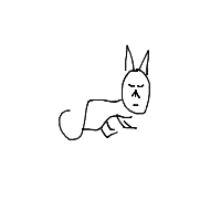 sleeping cat drawing by mhmm in Artbitrator
