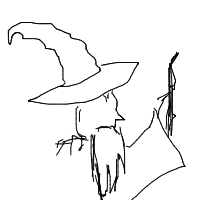 wizard casting spell drawing by teaki in Artbitrator