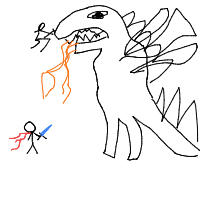 epic boss battle drawing by chrivifi in Artbitrator