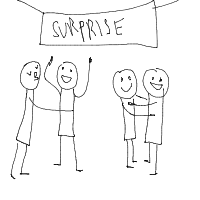 surprise reunion drawing by missviv in Artbitrator