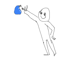 throwing water balloon drawing by missviv in Artbitrator