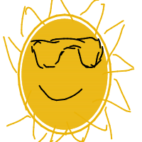 sun wearing sunglasses drawing by boaz0252 in Artbitrator