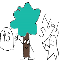 tree giving high five drawing by anonymous_pseudo in Artbitrator