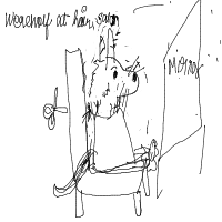 werewolf at hair salon drawing by shivtheartist in Artbitrator