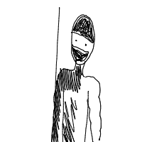 ninja hiding poorly drawing by planadez in Artbitrator