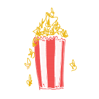 popcorn overflowing drawing by planadez in Artbitrator