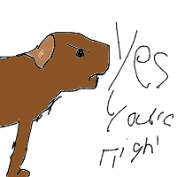 grumpy dog drawing by iqxvqi in Artbitrator