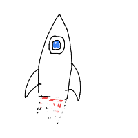 rocket ship drawing by ravenohio in Artbitrator