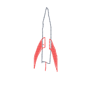 rocket ship drawing by sevencoronet746 in Artbitrator