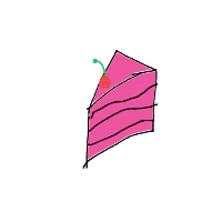 piece of cake drawing by ravenohio in Artbitrator