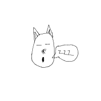 sleeping cat drawing by sniperplays2008 in Artbitrator