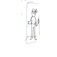 ninja hiding poorly drawing by beebew in Artbitrator