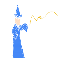 wizard casting spell drawing by nardo in Artbitrator