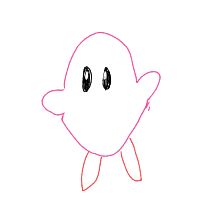 kirby drawing by moonglow in Artbitrator