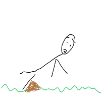 person falling over drawing by moonglow in Artbitrator