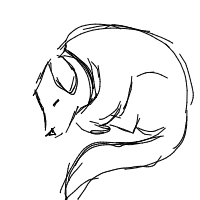 sleepy dog drawing by toan in Artbitrator