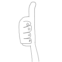 thumbs up drawing by iceburgs in Artbitrator