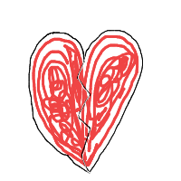 broken heart drawing by iceburgs in Artbitrator