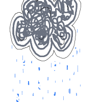 rain cloud drawing by iceburgs in Artbitrator