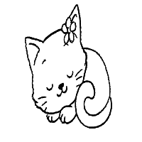 sleeping cat drawing by ozo7 in Artbitrator
