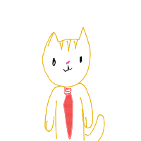 cat with tie drawing by terry in Artbitrator