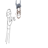 ninja vs viking drawing by terry in Artbitrator