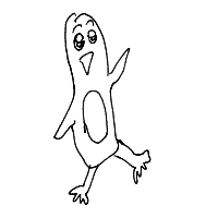 excited penguin drawing by cabbages in Artbitrator
