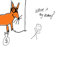 sneaky fox drawing by cabbages in Artbitrator