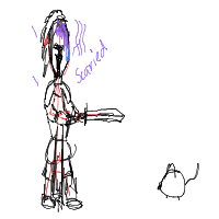 knight afraid of mouse drawing by art_00 in Artbitrator