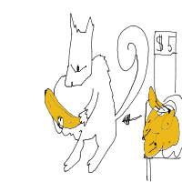 squirrel stealing food drawing by kroket in Artbitrator