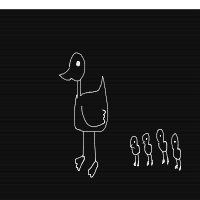 duck leading ducklings drawing by kroket in Artbitrator