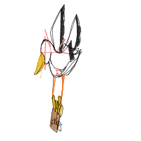 seagull stealing chips drawing by art_00 in Artbitrator