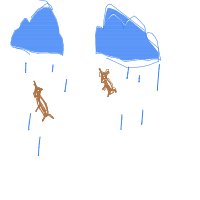 raining cats and dogs drawing by art_00 in Artbitrator
