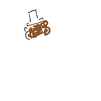 bear with a hat drawing by zombieman in Artbitrator