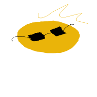 sun wearing sunglasses drawing by fml2026 in Artbitrator