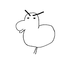 angry duck drawing by choccymilk in Artbitrator