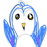 excited penguin drawing by alien_5555 in Artbitrator