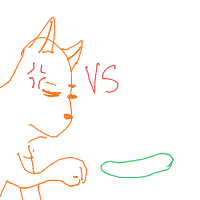 cat vs cucumber drawing by alien_5555 in Artbitrator