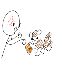 squirrel stealing food drawing by alien_5555 in Artbitrator