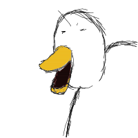 angry duck drawing by choccymilk in Artbitrator