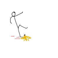 slipping on banana peel drawing by giahuyhz in Artbitrator