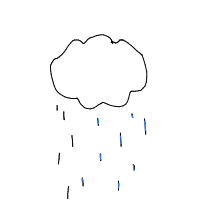 rain cloud drawing by kroket in Artbitrator