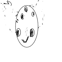 moon smiling drawing by bentleekaderangel in Artbitrator