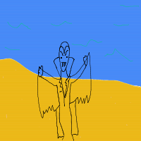 vampire at beach drawing by kroket in Artbitrator