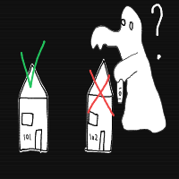 ghost haunting wrong house drawing by kroket in Artbitrator