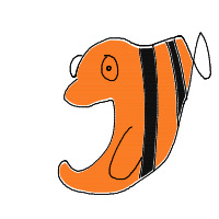 clownfish drawing by kroket in Artbitrator