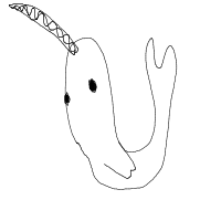 narwhal drawing by kroket in Artbitrator