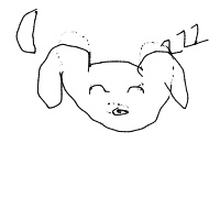 sleepy dog drawing by lizy in Artbitrator
